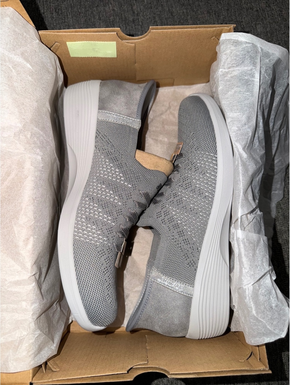Skechers WMNS 10 Hands Free Slip-ins Arya Knit Gray Walking Shoes 158918 NIB - Picture 9 of 11